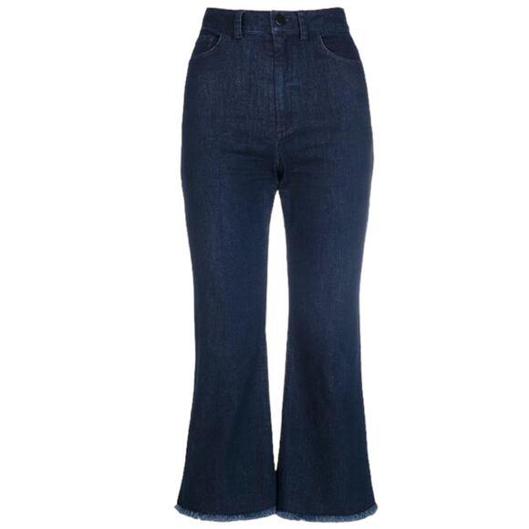 Charlotte Brody High Rise Crop Raw Hem Dark Wash Jeans-sz 26 - Picture 14 of 16